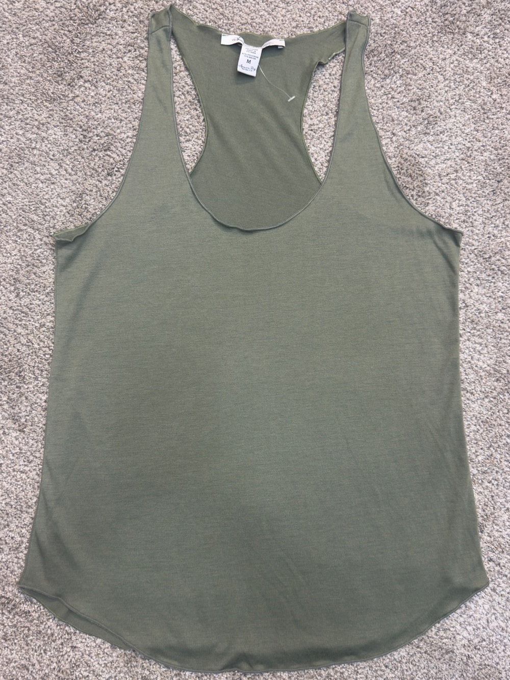 American Rag Olive Racerback Scoop Neck Tank - Picture 5 of 9